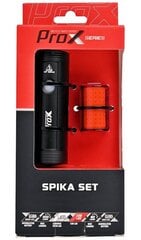Žibintų rinkinys ProX Spika 1100Lm, juodas цена и информация | Велосипедные фонари, отражатели | pigu.lt
