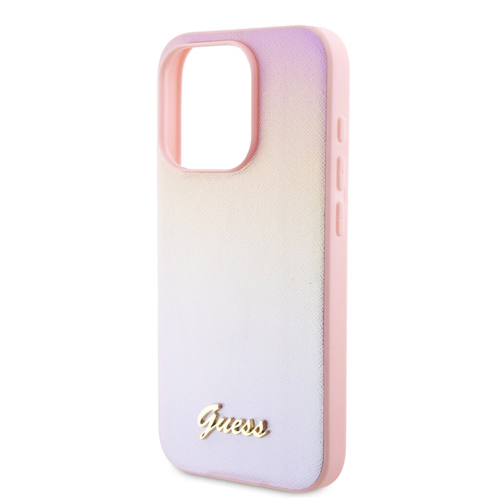 Guess PU Leather Iridescent Metal Script Case kaina ir informacija | Telefono dėklai | pigu.lt