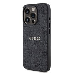 Чехол Guess PU Leather 4G Colored Ring MagSafe для iPhone 15 Pro Black цена и информация | Чехлы для телефонов | pigu.lt