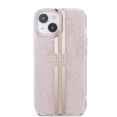 Guess IML 4G Gold Stripe Case for iPhone 15 Pro Pink цена и информация | Чехлы для телефонов | pigu.lt