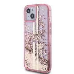 Guess TPU Liquid Glitter Gold Stripe Case kaina ir informacija | Telefono dėklai | pigu.lt