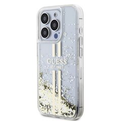 Guess TPU Liquid Glitter Gold Stripe Case kaina ir informacija | Telefono dėklai | pigu.lt