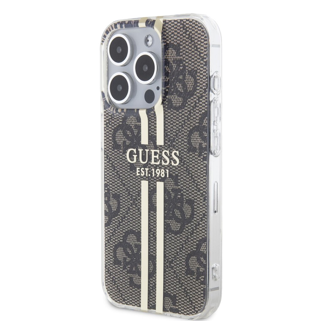 Guess IML 4G Gold Stripe Case kaina ir informacija | Telefono dėklai | pigu.lt