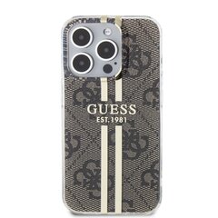 Guess IML 4G Gold Stripe Case for iPhone 15 Pro Max Black цена и информация | Чехлы для телефонов | pigu.lt