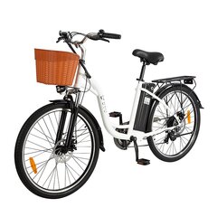 Электровелосипед DYU C6, 26", белый, 350Вт, 12,5Ач цена и информация | Электровелосипеды | pigu.lt
