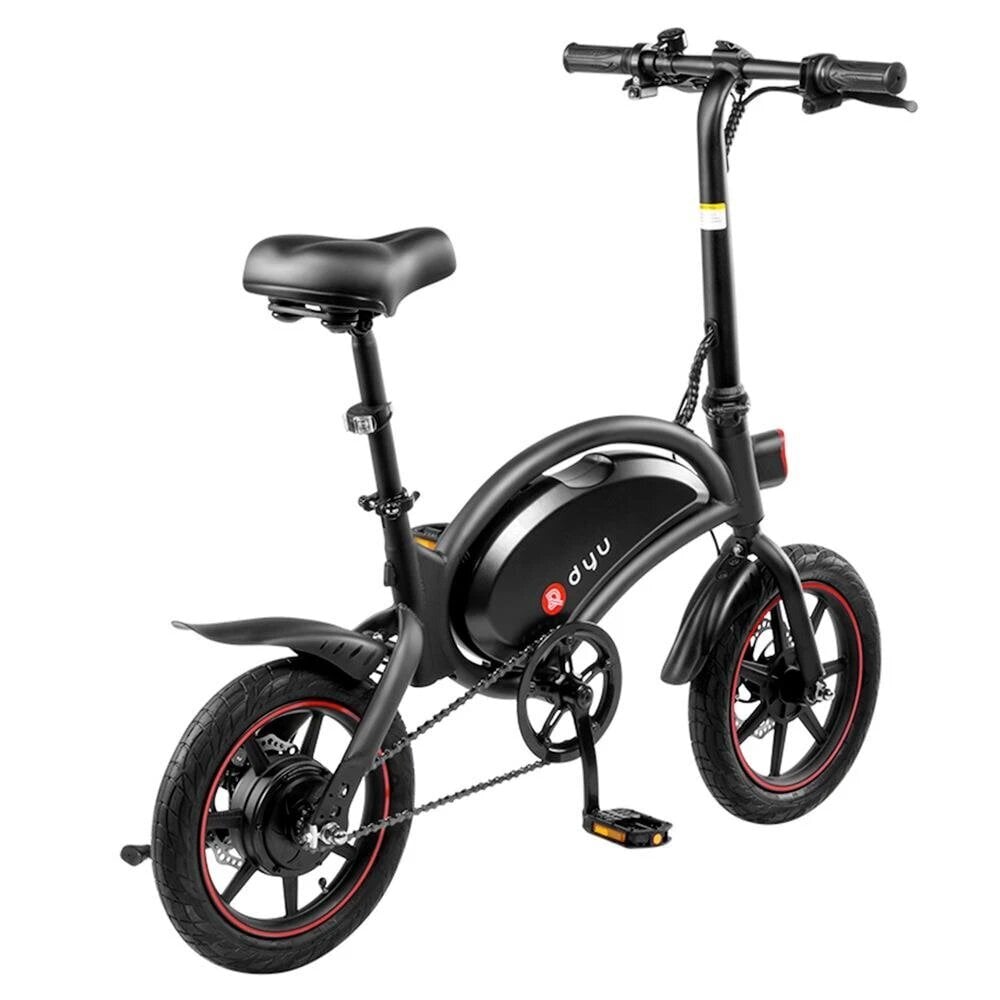 Elektrinis dviratis DYU D3F 14", juodas kaina ir informacija | Elektriniai dviračiai | pigu.lt