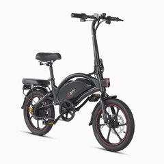 Elektrinis dviratis DYU D16 16", juodas kaina ir informacija | Elektriniai dviračiai | pigu.lt