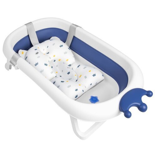 Kūdikių vonelė su pagalve, mėlyna kaina ir informacija | Maudynių priemonės | pigu.lt