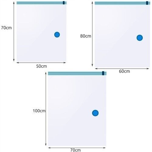 Vakuuminiai maišai drabužiams, 15 vnt, 3 dydžiai kaina ir informacija | Pakabos, maišai drabužiams | pigu.lt