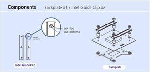 Монтажный комплект Intel Zalman ZM-1700MKA цена и информация | Детекторы денежных купюр | pigu.lt