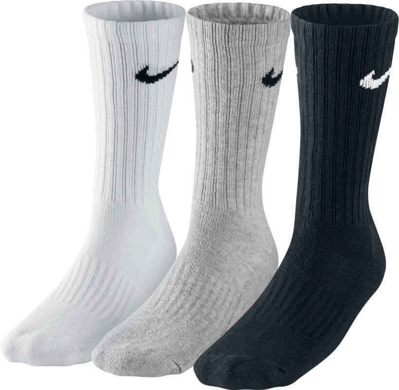 Sportinės kojinės vyrams Nike Value Cotton 3pak, pilkos kaina ir informacija | Vyriškos kojinės | pigu.lt