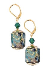Lampglas Серьги Decent Emerald Oasis из 24-каратного золота с ламповым стеклом ECU68 Pearls цена и информация | Серьги | pigu.lt