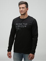 Marškinėliai vyrams Alfons CLM2356-V21V, juodi цена и информация | Мужские футболки | pigu.lt