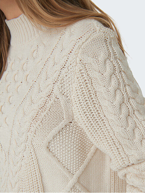 Only megztinis moterims Nora 15295457, smėlio spalvos цена и информация | Megztiniai moterims | pigu.lt