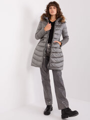 Женская темно-серая зимняя куртка цена и информация | Женские куртки | pigu.lt
