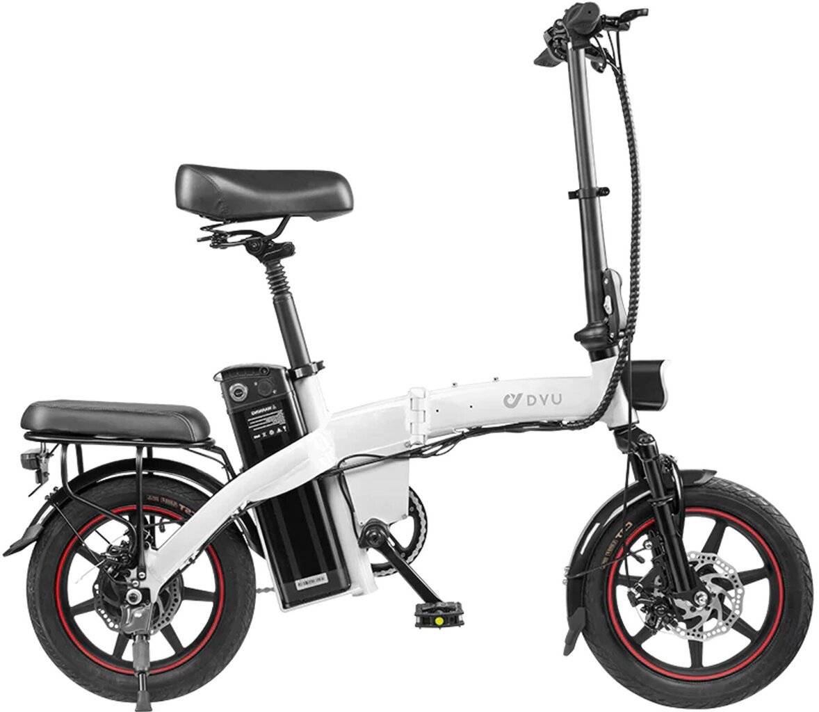 Elektrinis dviratis DYU A5 14", baltas kaina ir informacija | Elektriniai dviračiai | pigu.lt
