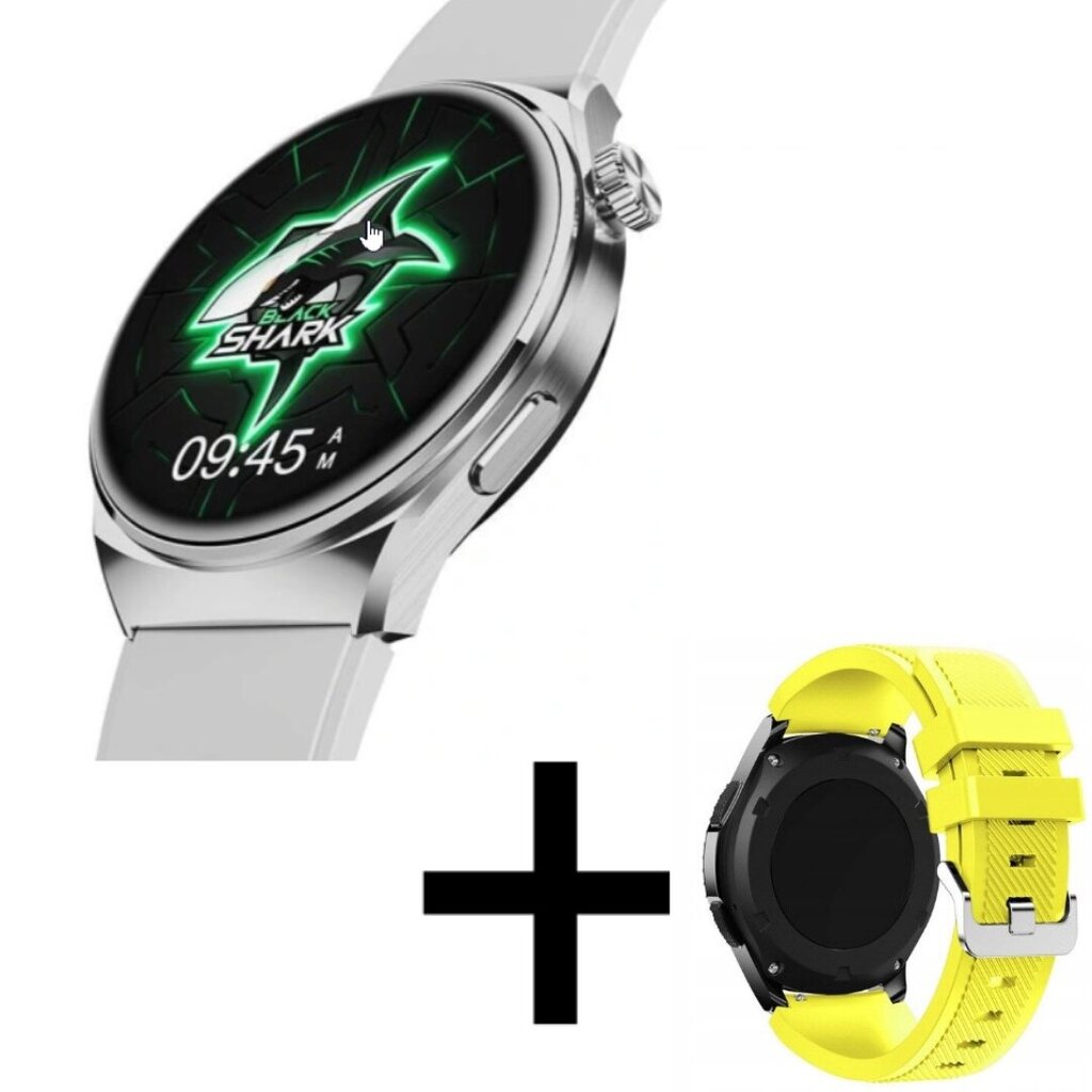 Black Shark BS-S1 Silver + Yellow Band kaina ir informacija | Išmanieji laikrodžiai (smartwatch) | pigu.lt