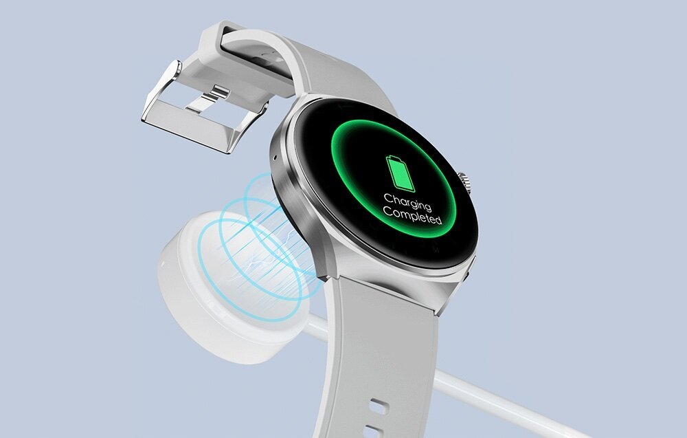 Black Shark BS-S1 Silver + White Band kaina ir informacija | Išmanieji laikrodžiai (smartwatch) | pigu.lt