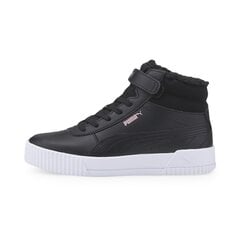 Повседневные кроссовки для девочек Puma Carina Mid FUR PS 30968401, черные цена и информация | Детская спортивная обувь | pigu.lt