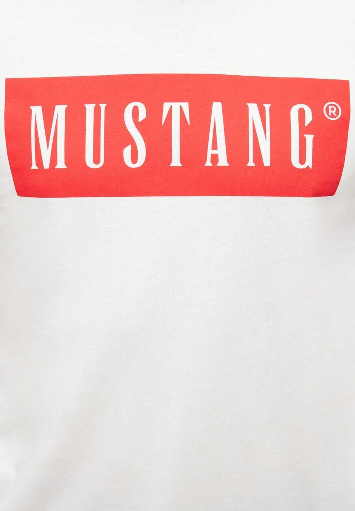 Mustang marškinėliai vyrams 1014749*2084, balti kaina ir informacija | Vyriški marškinėliai | pigu.lt