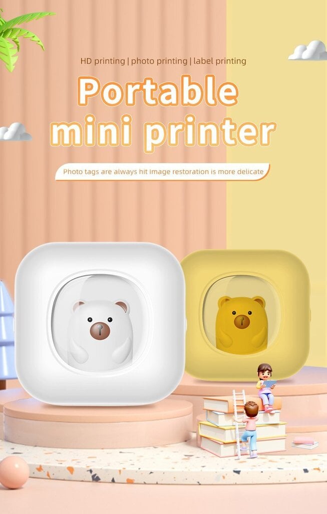 Cat Mini Printer X7Y kaina ir informacija | Spausdintuvai | pigu.lt
