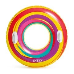 Полосатый желтый круг для плавания, 91 см. цена и информация | Надувные и пляжные товары | pigu.lt