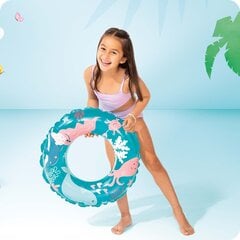 Разноцветный синий круг для плавания, 61 см цена и информация | Надувные и пляжные товары | pigu.lt