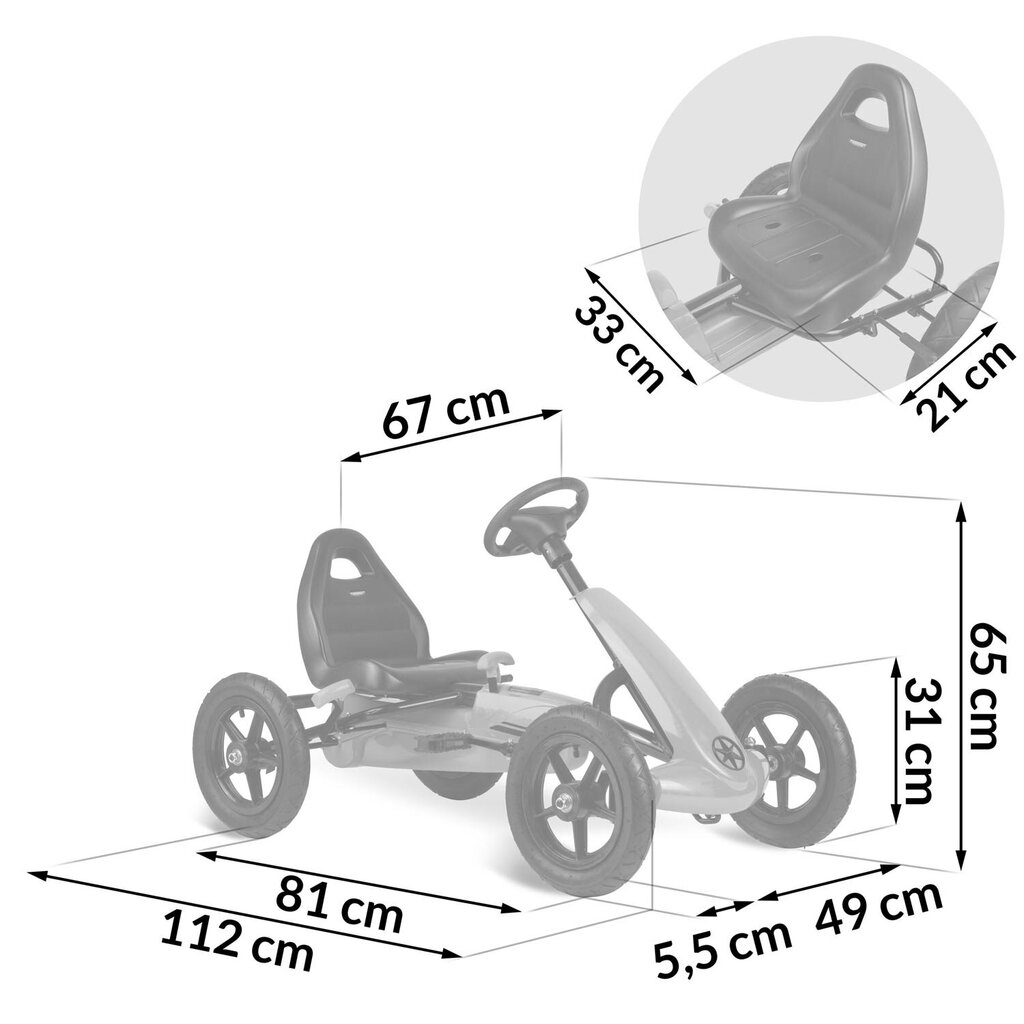 Minamas kartingas RK-592, mėlynas kaina ir informacija | Žaislai berniukams | pigu.lt