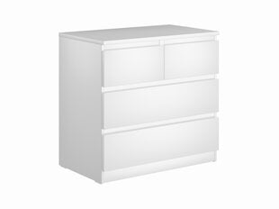 Комод Lyra с 2 выдвижными ящиками 80x76 см, белый цена и информация | Комоды | pigu.lt