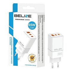 Beline Ład. siec. 2x USB-C + 1x USB 65W biały|white (only head) PD 3.0 + QC 3.0  BLN3CW65 GaN цена и информация | Зарядные устройства для телефонов | pigu.lt