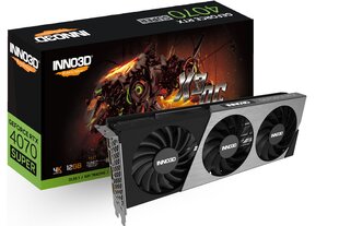 Inno3D GeForce RTX 4070 Super X3 OC (N407S3-126XX-186162L) цена и информация | Видеокарты (GPU) | pigu.lt