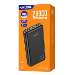 KAKUSIGA KSC-881 power bank 20000mAh | 2 x USB черный цена и информация | Зарядные устройства Power bank | pigu.lt