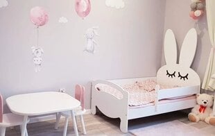 Десткая кровать Bunny с матарсом 80x140 цена и информация | Детские кровати | pigu.lt