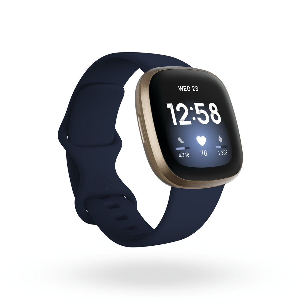 Prekė su pažeidimu. Fitbit Versa 3 Midnight/Soft Gold цена и информация | Prekės su pažeidimu | pigu.lt