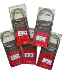 Круговые спицы Steel YarnArt, 100 см цена и информация | Принадлежности для вязания | pigu.lt