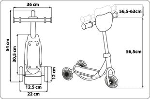 3 WHEELS BABY SCOOTER MINNIE цена и информация | Самокаты | pigu.lt