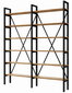 Lentyna Decorates Medium, 190x160 cm, ruda/juoda kaina ir informacija | Lentynos | pigu.lt