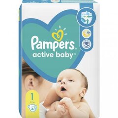 Подгузники Pampers New Baby-Dry, 2-5 кг, 1 размер, 43 шт цена и информация | Подгузники | pigu.lt