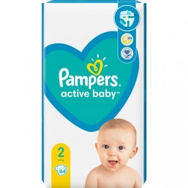 Sauskelnės Pampers Active Baby, 2(4-8 k)g, 64 vnt. цена и информация | Sauskelnės | pigu.lt