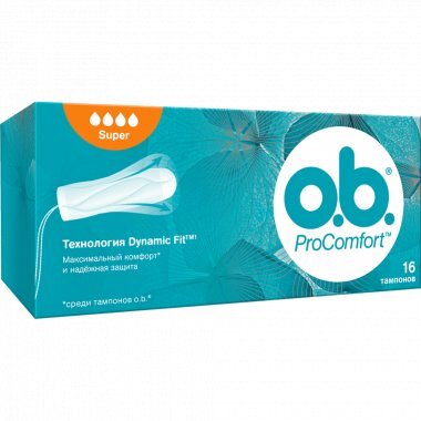 Tamponai O.b. ProComfort Super, 16 vnt kaina ir informacija | Tamponai, higieniniai paketai, įklotai | pigu.lt