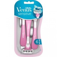 Бритва Gillette Venus Sensitive, 6 шт цена и информация | Косметика и средства для бритья | pigu.lt