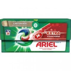 Капсулы для стирки Ariel Extra clean, 26 шт цена и информация | Средства для стирки | pigu.lt