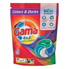 Капсулы для стирки Gama Colors & Darks, 4 в 1, 60 шт цена и информация | Средства для стирки | pigu.lt