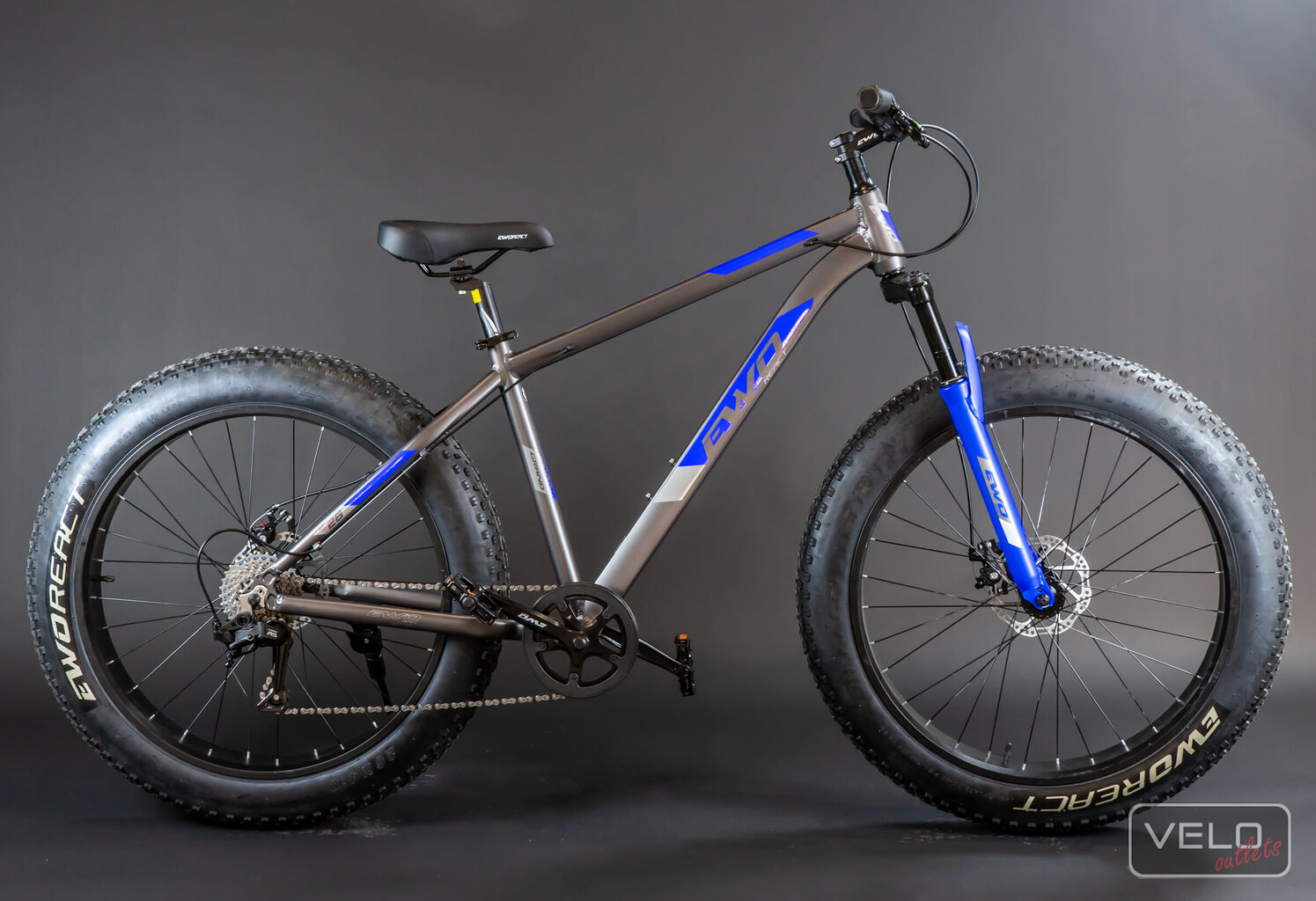 Kalnų dviratis Ewo React Grand Fat Bike, 26'', mėlynas kaina ir informacija | Dviračiai | pigu.lt