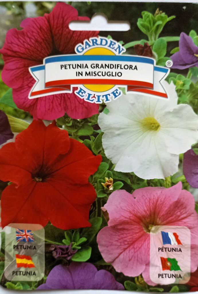 Stambiažiedės mišrios petunijos Garden Elite цена и информация | Gėlių sėklos | pigu.lt