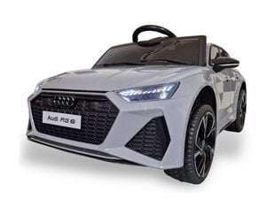 Vienvietis elektromobilis vaikams Audi RS6 12v, pilka kaina ir informacija | Elektromobiliai vaikams | pigu.lt
