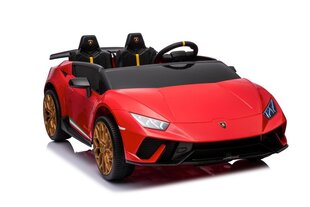 Dvivietis elektromobilis vaikams Lamborghini Huracan Performante Spyder, raudonas kaina ir informacija | Elektromobiliai vaikams | pigu.lt