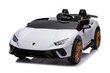 Dvivietis elektromobilis vaikams Lamborghini Huracan Performante Spyder, baltas kaina ir informacija | Elektromobiliai vaikams | pigu.lt