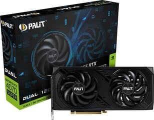 Palit GeForce RTX 4070 Super Dual (NED407S019K9-1043D) kaina ir informacija | Vaizdo plokštės (GPU) | pigu.lt