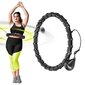 Gimnastikos lankas Hula Hoop HMS, 48cm, juodas цена и информация | Gimnastikos lankai ir lazdos | pigu.lt